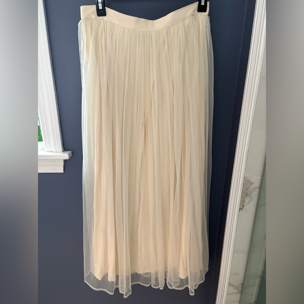 Vintage Cream Full Length Women's Skirt Size 12